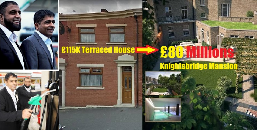 Blackburn Petrol Pump Tycoons Brothers, from £115K Tiny Terraced House to £80 Million Knightsbridge Mansion